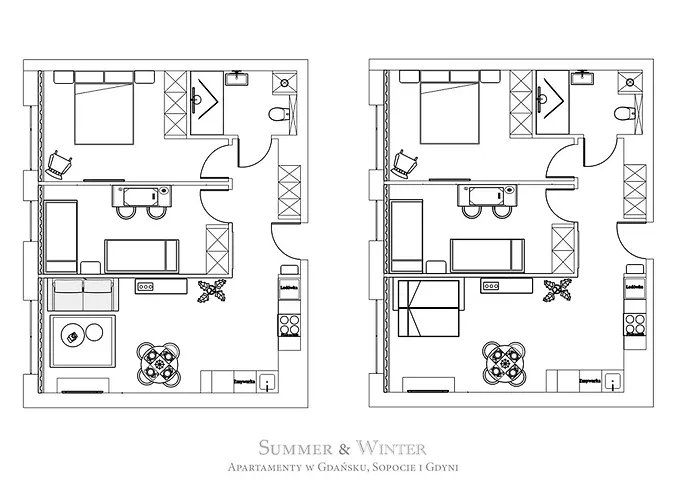 Luxury Summerwinter Malczewskiego 86 M 12 Apartament Gdańsk
